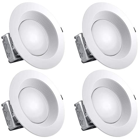 luxrite 8 inch led recessed lighting kit with junction box|4 recessed led can lights.